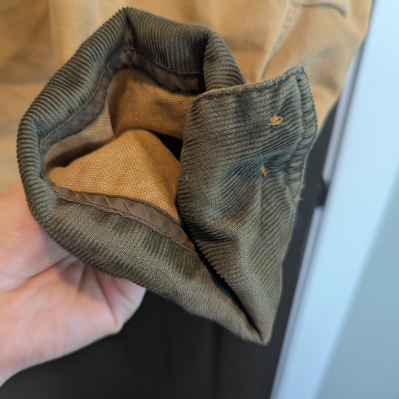 L.L. Bean Tan Field Jacket with Green Trim - Picture 4 of 8